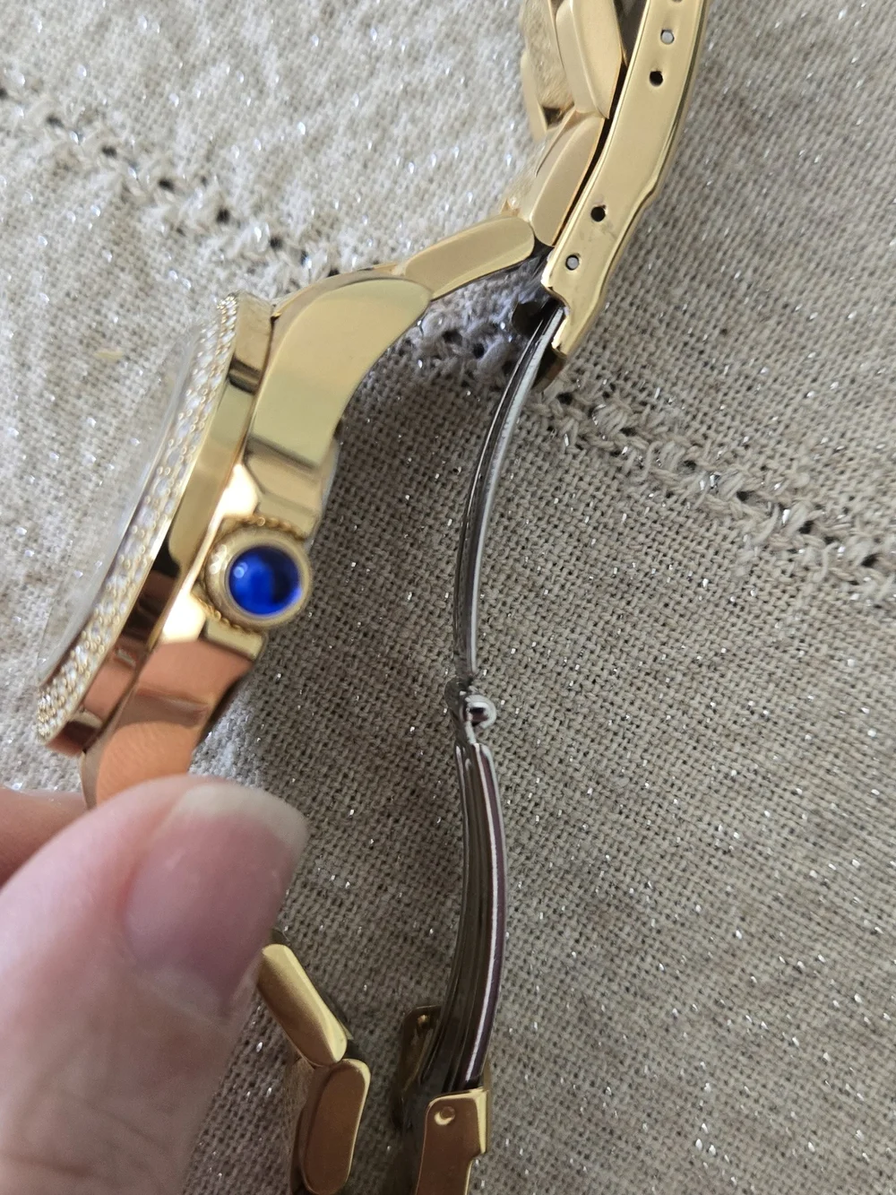 Invicta Women's Gold Crystal Accent Bracelet Watch